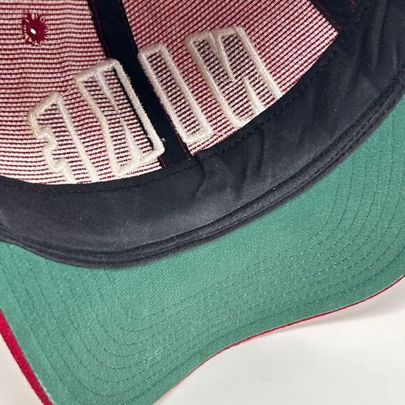 Vintage Nike Cardinal IG Hat Baseball Cap Glass Industries 90s Strapback Red - Picture 5 of 12